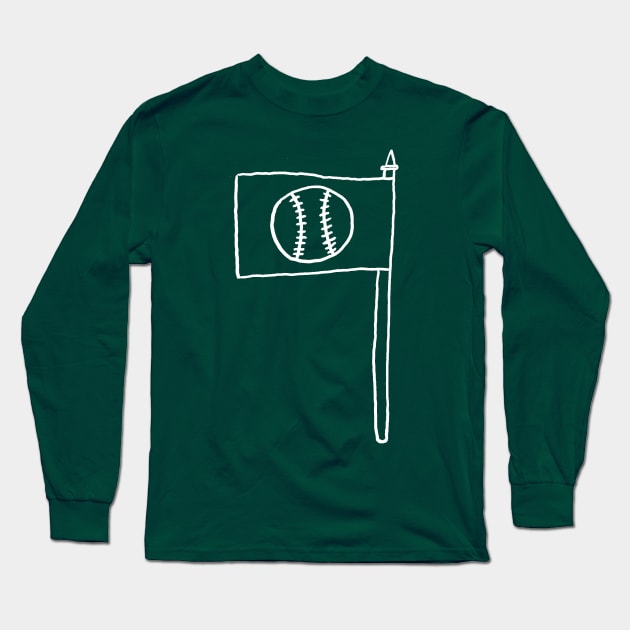 Another Cool Baseball Flag Long Sleeve T-Shirt by Wolf Shop